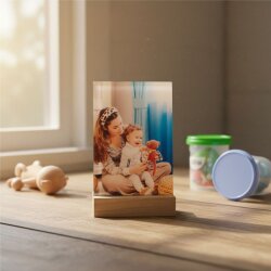 Ahşap Stantlı Akrilik Çerçeve 13x18 cm - 