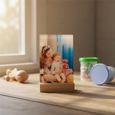 Ahşap Stantlı Akrilik Çerçeve 13x18 cm - 1