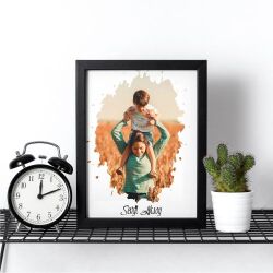 Anneler Gününe Özel Yapışan Çerçeve - İsim Yazılı - 
