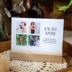 En İyi Anne 13x18 Ahşap Stantlı Akrilik Çerçeve - 