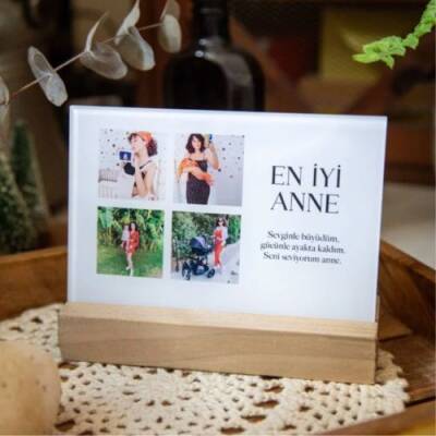 En İyi Anne 13x18 Ahşap Stantlı Akrilik Çerçeve - 1