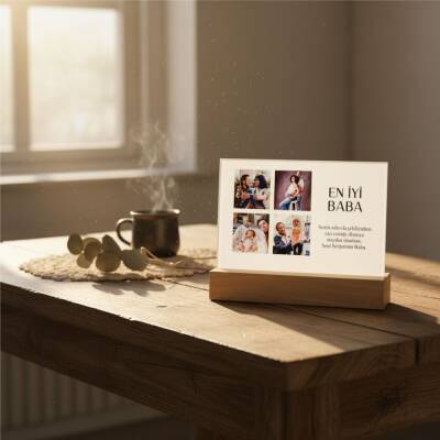 En İyi Baba 13x18 Ahşap Stantlı Akrilik Çerçeve - 2