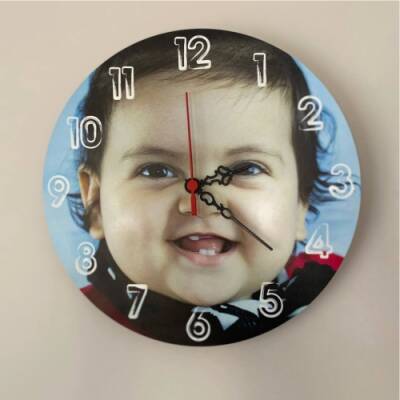 Fotoğraf Baskılı Ahşap Saat - 1