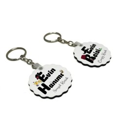 Kişiye Özel Evin Reisi Evin Hanımı Tasarımlı Anahtarlık - 2 Adet - 