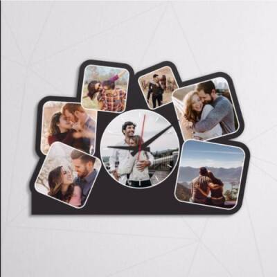 Kişiye Özel Fotoğraflı Saat - 7 Fotoğraflı - 1