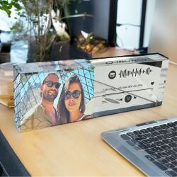 Kişiye Özel Spotify Barkodlu Akrilik Masa Üstü Plaket - 2