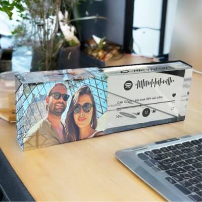 Kişiye Özel Spotify Barkodlu Akrilik Masa Üstü Plaket - 2