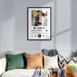 Kişiye Özel Spotify Barkodlu Plak Tablo - 2