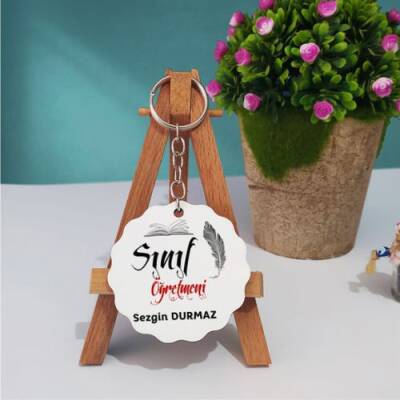 Sınıf Öğretmeni Tasarımlı Kişiye Özel Anahtarlık - 1