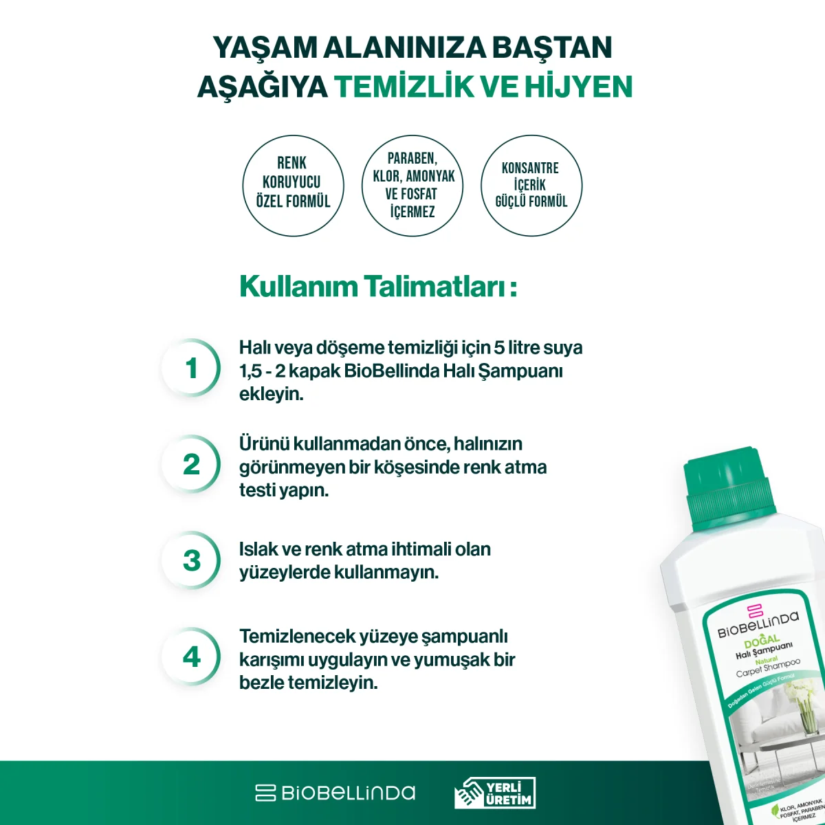 Biobellinda Halı Şampuanı 750 Ml