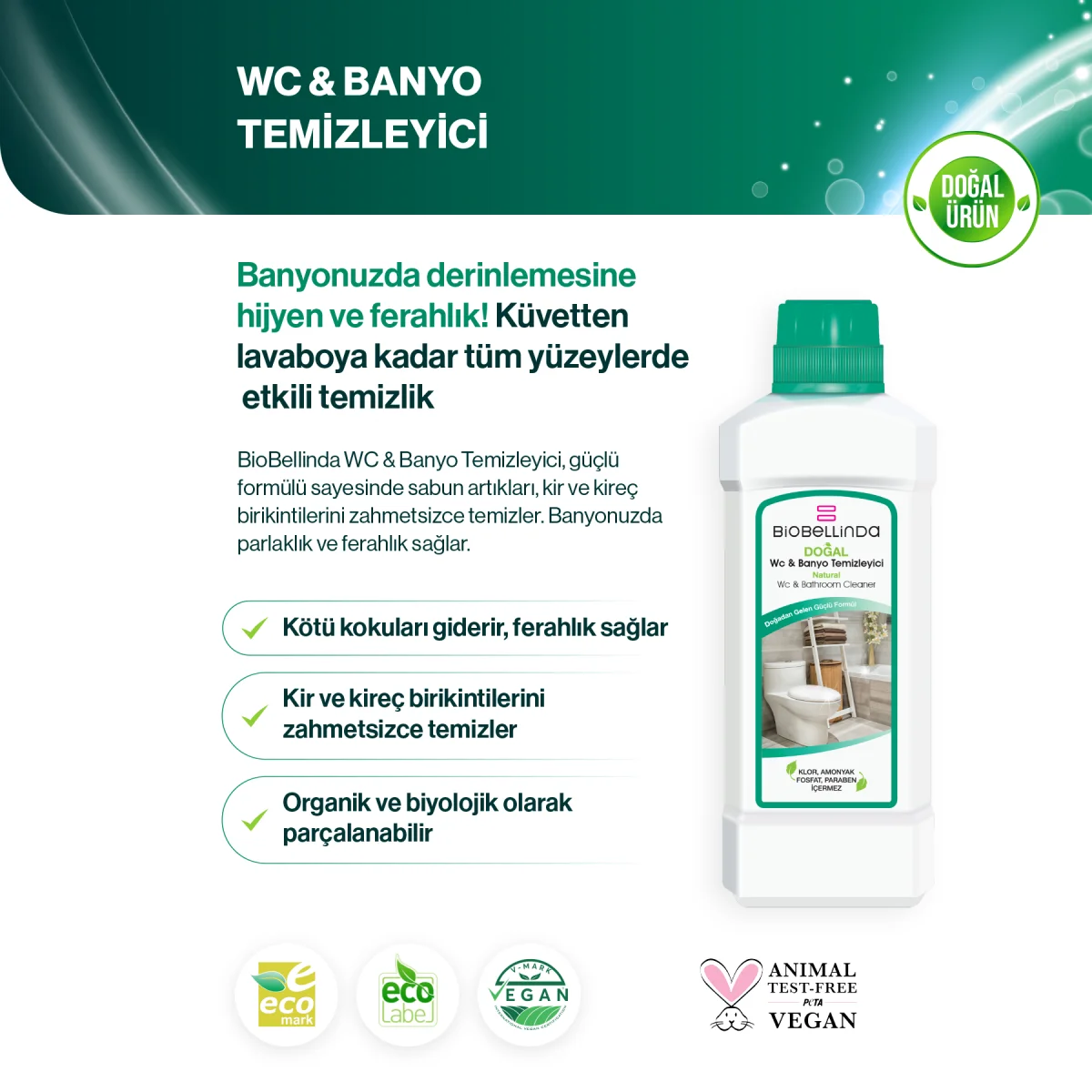Biobellinda Wc & Banyo Temizleyici 750 Ml
