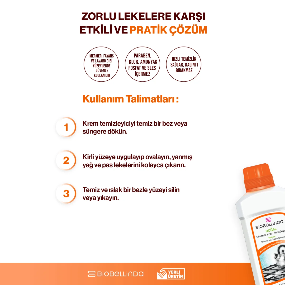 Biobellinda Mineralli Krem Temizleyici 1050 G/700 Ml