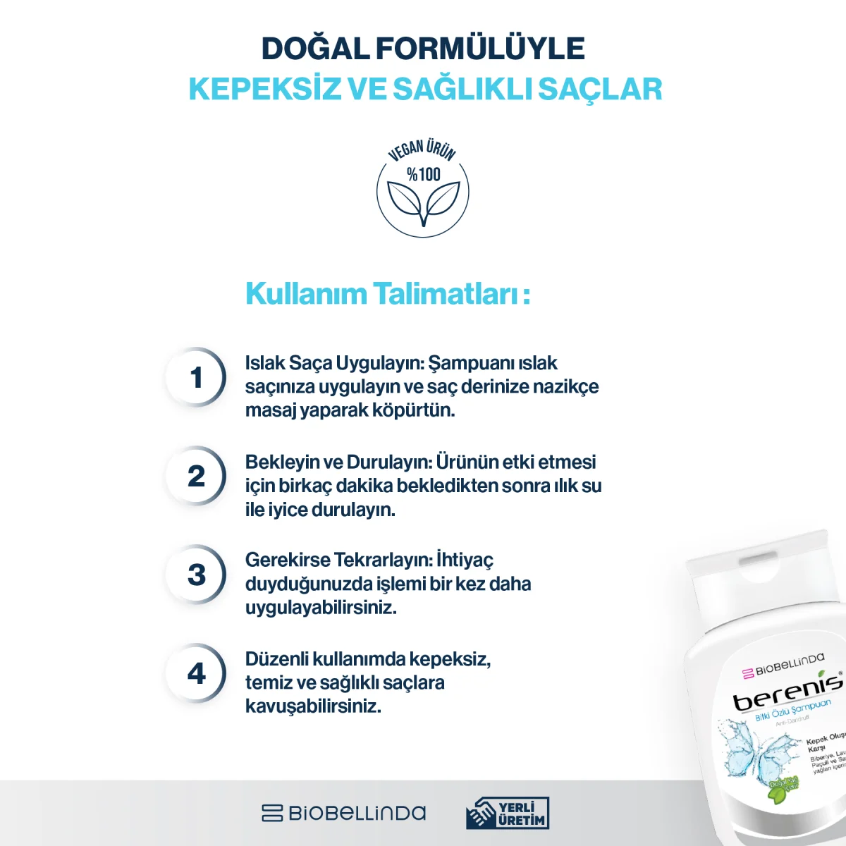 Berenis Bitki Özlü Şampuan Kepek Oluşumuna Karşı