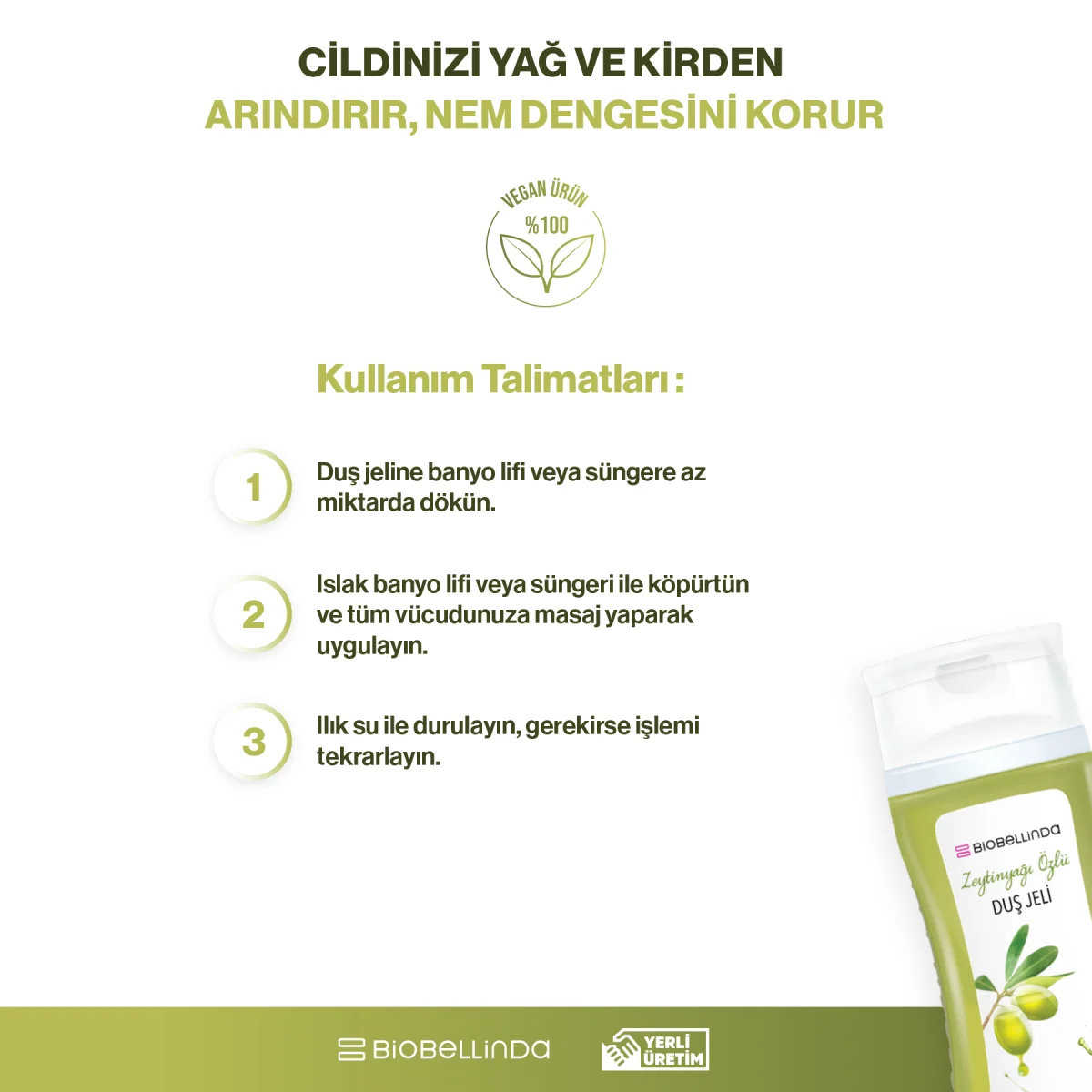 Biobellinda Duş Jeli Zeytinyağı Özlü 290 Ml