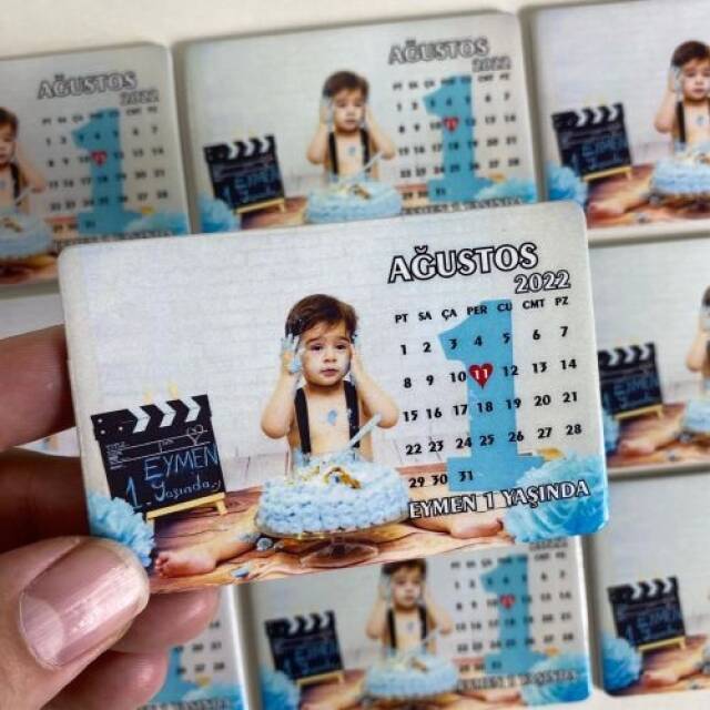 Takvim Tasarımlı Doğum Günü Magnet - 3