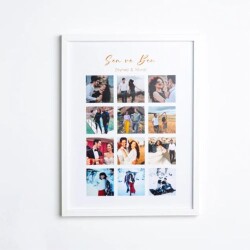 Yapışan Çerçeve 12 Fotoğraflı -Beyaz 30x40 - 2